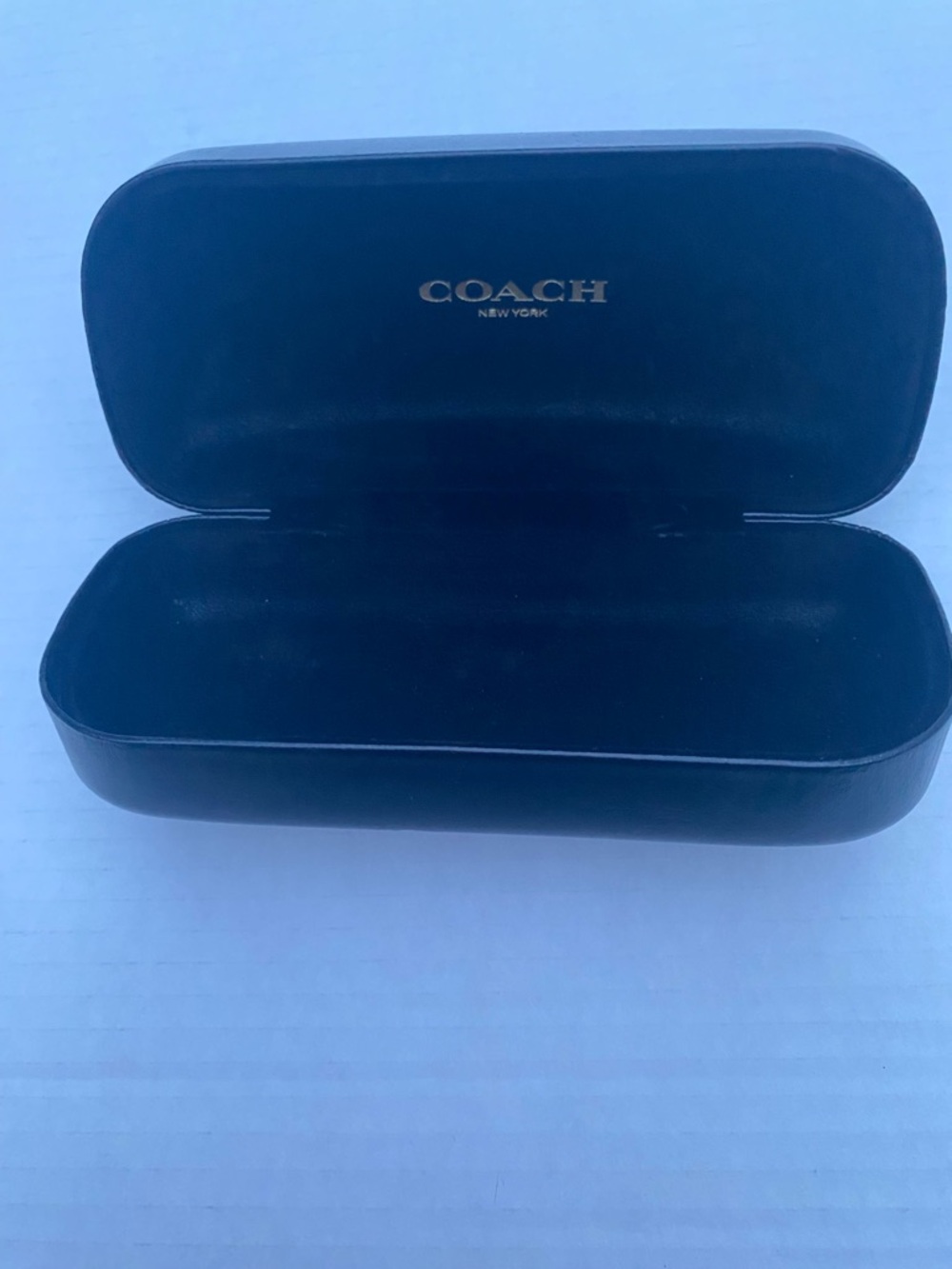 Coach Black Embossed Logo Eyewear Case🖤